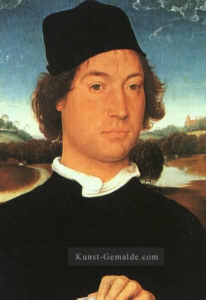 Porträt eines jungen Mannes 1480 Niederländische Hans Memling Ölgemälde